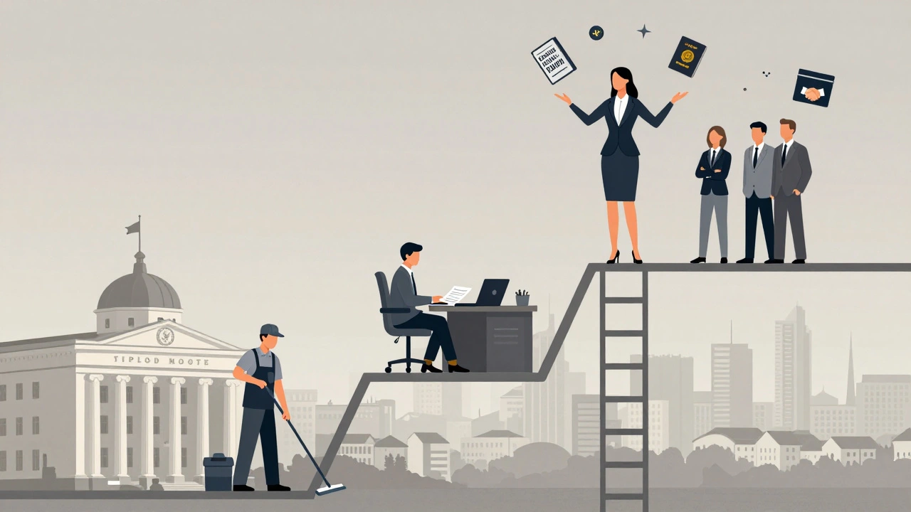 Кар&#039;єрна сходинка від прибиральниці до керівника в посольстві.