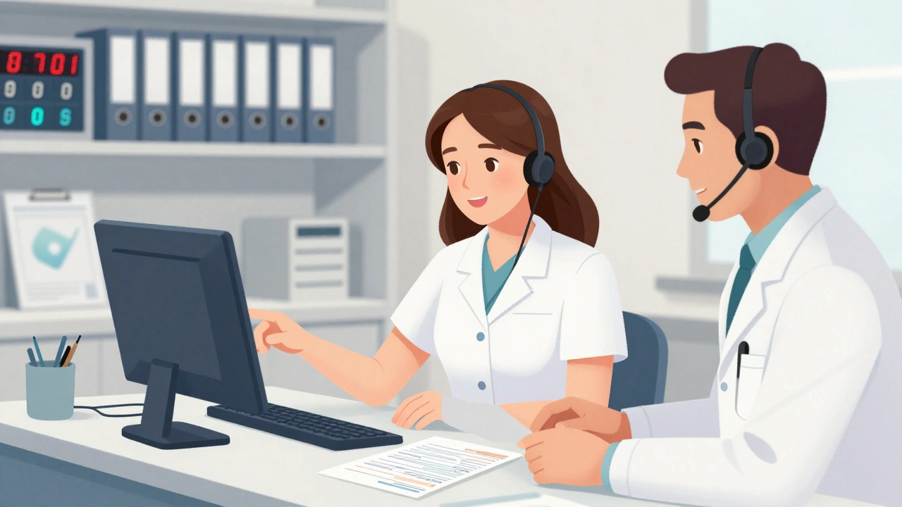 Адміністраторка в клініці на Лівобережжі керує реєстрацією пацієнтів та документами.